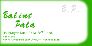 balint pala business card